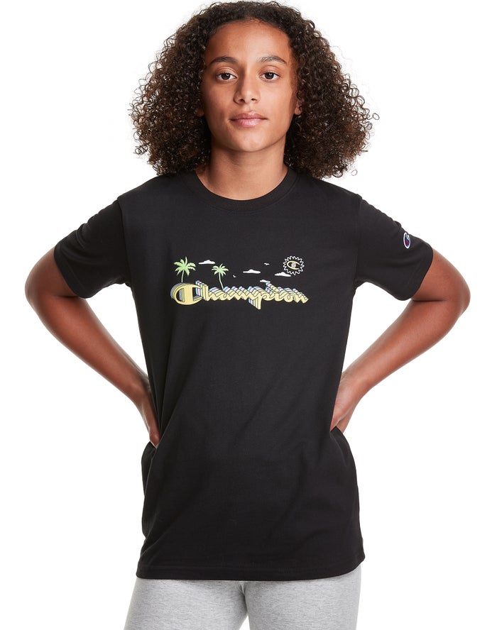 Camiseta Champion Niña - Classic Relaxation ( Negras ) 3549670-PC